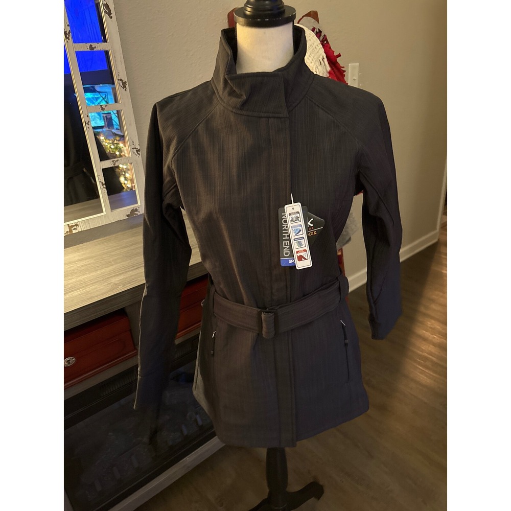 North End Sport NWT women's charcoal black jacket size small petite
